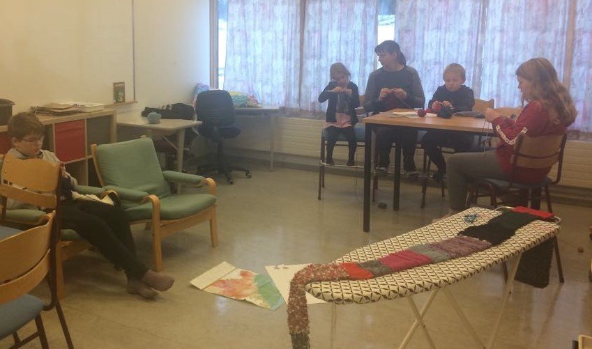 Unnið að lengsta trefli Skaftárhrepps