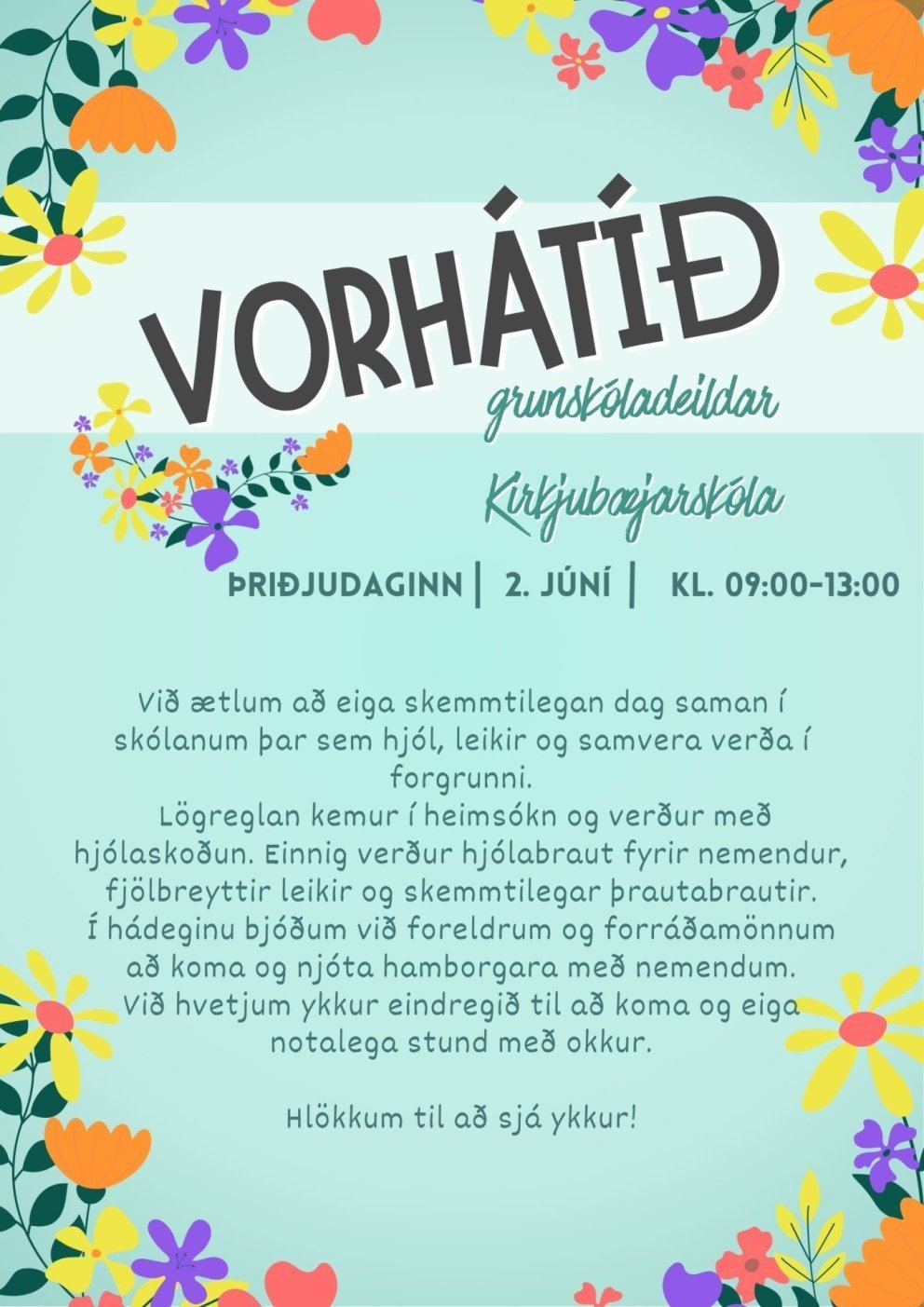 Vorhátíð Kirkjubæjarskóla