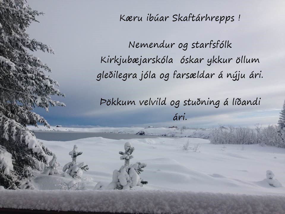 Jólakveðja frá nemendum og starfsfólki KBS