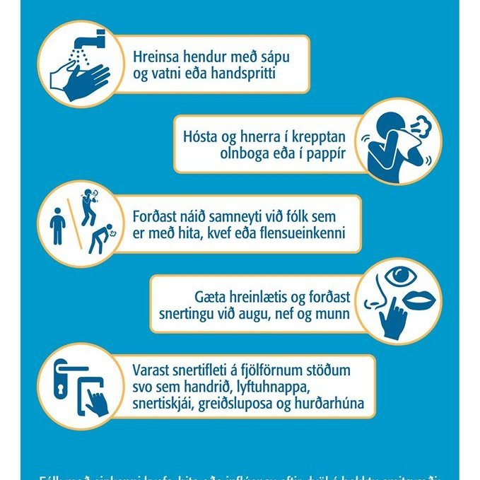 Leiðbeiningar frá embætti Landlæknis
