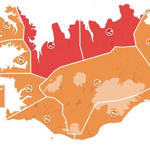 óveður um land allt