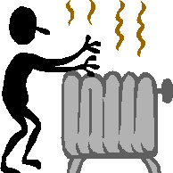 Gott að ylja sér við heitan ofn :)