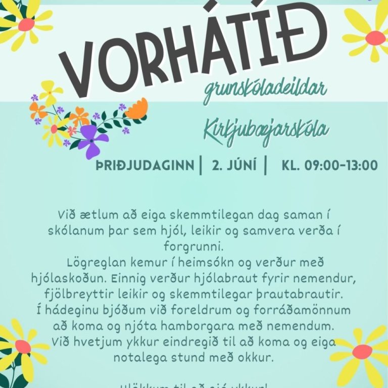 Vorhátíð Kirkjubæjarskóla