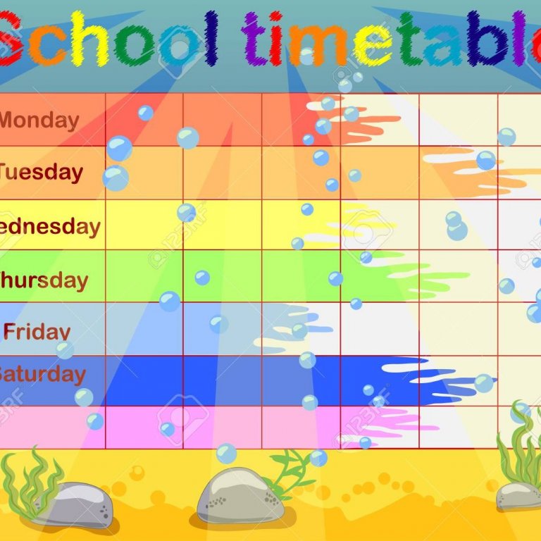 Á netinu er að finna urmul af skemmtilegum hugmyndum að eigin stundaskrám :)